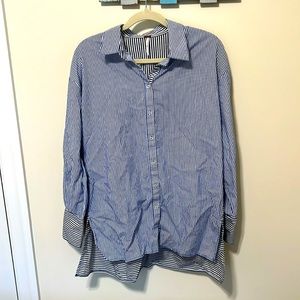 Free People Women’s Lakehouse Oversized Button-Down Blouse / Size S / Cotton